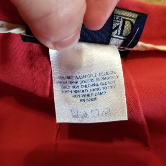 Lands' End Retro Style Side Zip Dark Coral Ankle Length Pants. Women's 12 - Picture 9 of 11